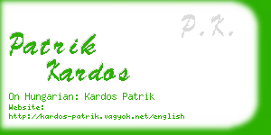 patrik kardos business card